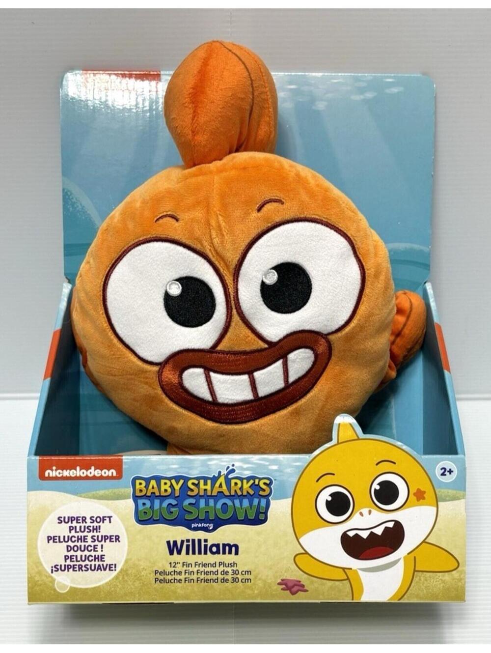 Baby Sharks Big Show William Plush Toy Orange Fish, Stuffed Animal, NWT